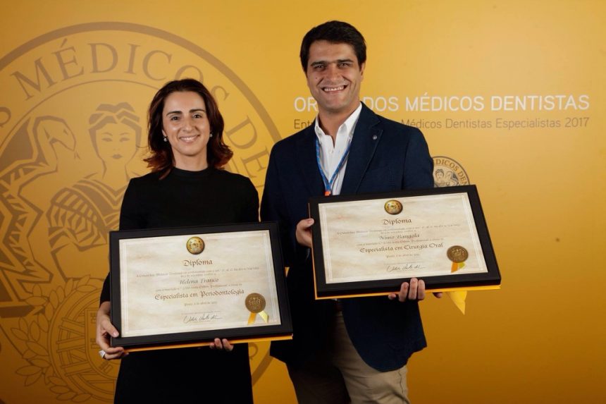 Helena Franco e Nuno Bangola Helena Franco e Nuno Bangola recebem titulo da especialidade